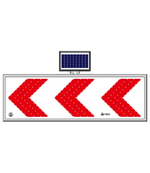 GÜNEŞ ENERJİLİ SOLAR LED'Lİ LEVHA ( TEHLİKELİ VİRAJ ) 50X150 CM GUR-2103